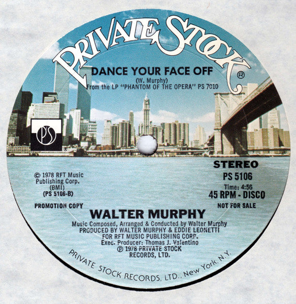 Walter Murphy : Gentle Explosion / Dance Your Face Off (12", Promo, Mon)