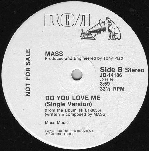 Mass (16) : Do You Love Me (12", Promo)