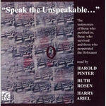 the album cover for Harold Pinter , Ruth Rosen - Speak the Unspeakable
