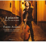 the album cover for Fahmi Alqhai - Piacere: Music for Viola Da Gamba