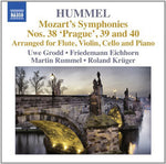 the album cover for Uwe Grodd - Mozart's Symphonies 1: Nos. 38 Prague / 39 & 40