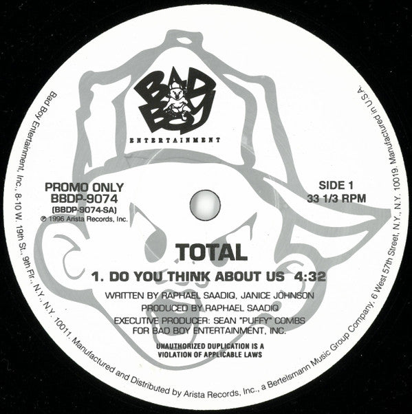 Total : Do You Think About Us (12", Single, Promo)