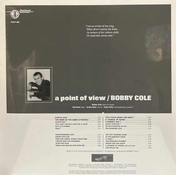 Bobby Cole : A Point Of View (2xLP, Album, RSD, Mono, RE)