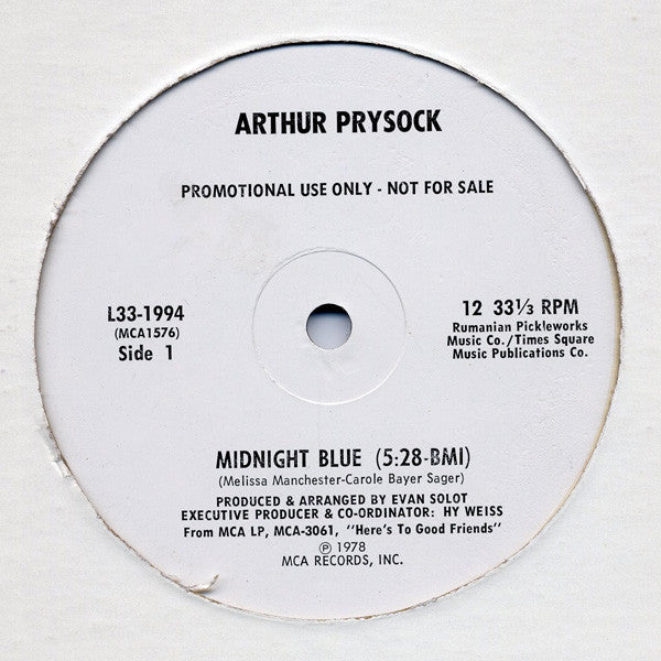 Arthur Prysock : Midnight Blue (12", Promo)