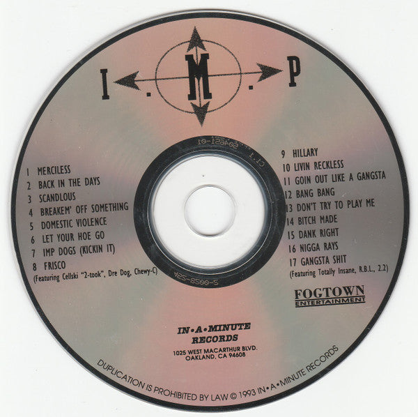 I.M.P. : Back In The Days (CD, Album, RE)