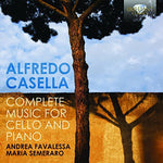 the album cover for Casella - Comp Music for Cello & Piano