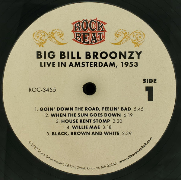 Big Bill Broonzy : Live In Amsterdam 1953 (LP, Mono, Ltd)