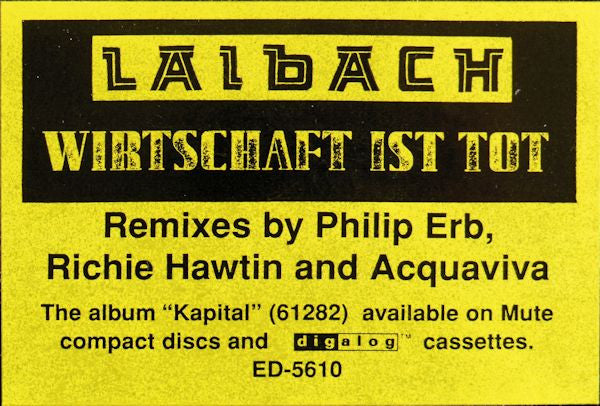 Laibach : Wirtschaft Ist Tot (12", Promo)
