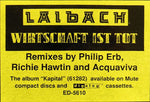 Laibach : Wirtschaft Ist Tot (12", Promo)