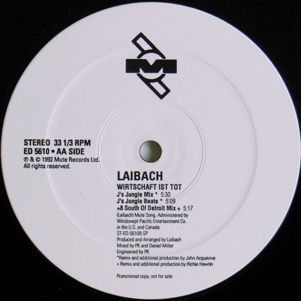Laibach : Wirtschaft Ist Tot (12", Promo)