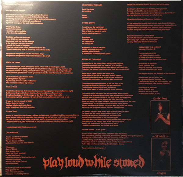 Acid Witch : Stoned (LP, Album, Ora)