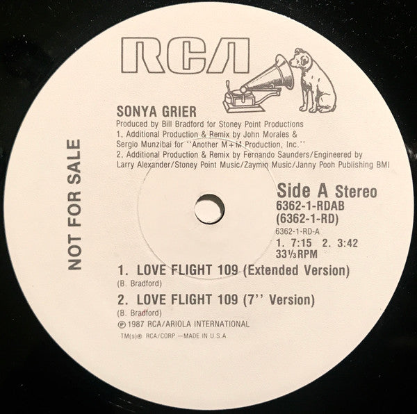 Sonya Grier : Love Flight 109 (12", Promo)