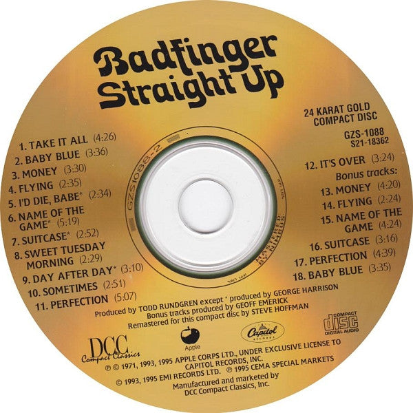 Badfinger : Straight Up (CD, Album, RM, 24 )