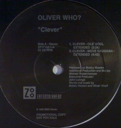 Oliver Who? : Clever (12", Promo)