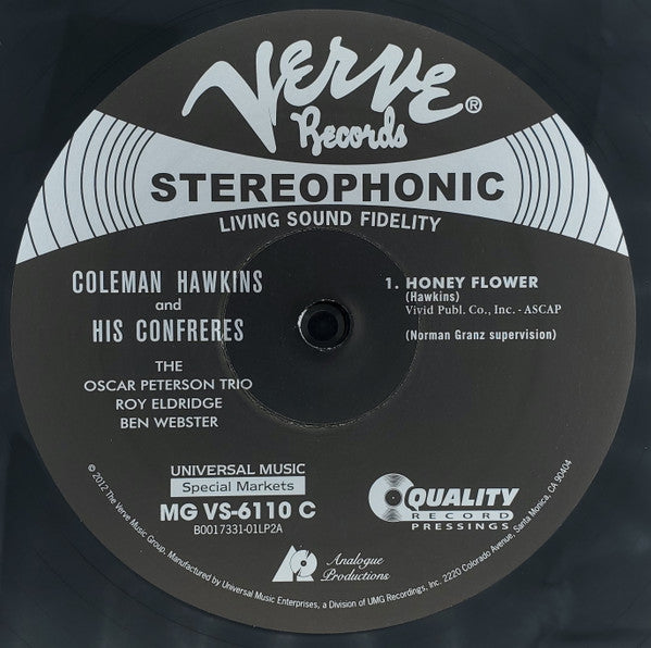 Coleman Hawkins : And Confrères (2x12", Album, RE, RM, 200)