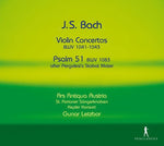 the album cover for Gunar Letzbor - Violinkonzerte BWV 1041-1043