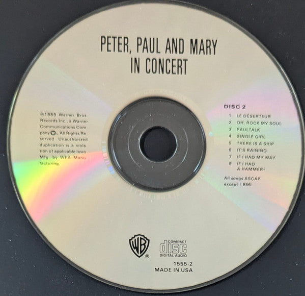Peter, Paul And Mary* : In Concert (2xCD, RE)
