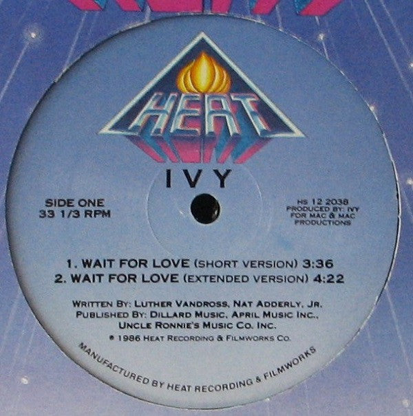 Ivy (2) : Wait For Love (12")