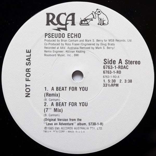 Pseudo Echo : A Beat For You (12", Promo)