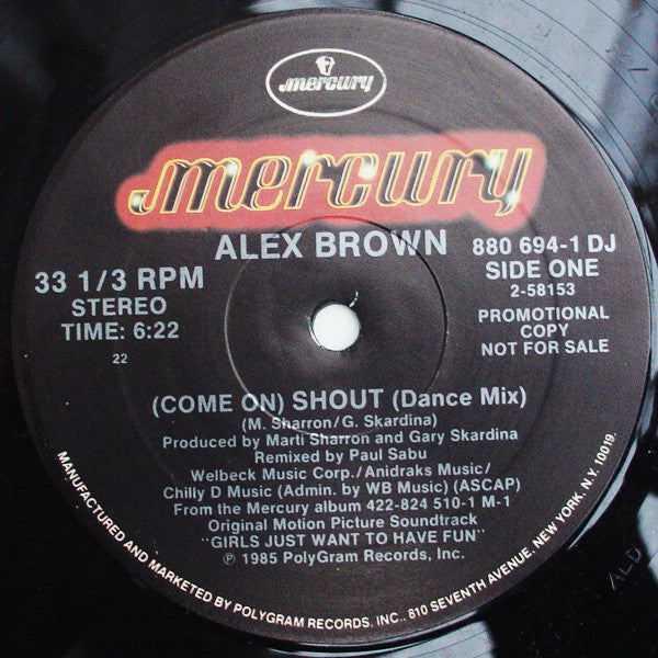 Alex Brown : (Come On) Shout (12", Promo)