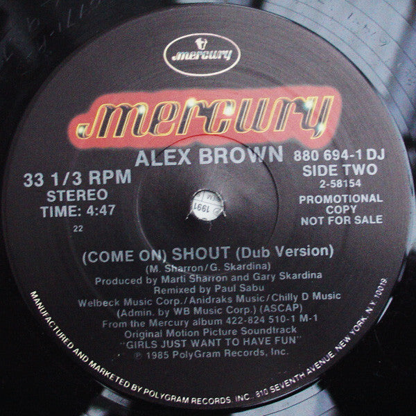 Alex Brown : (Come On) Shout (12", Promo)