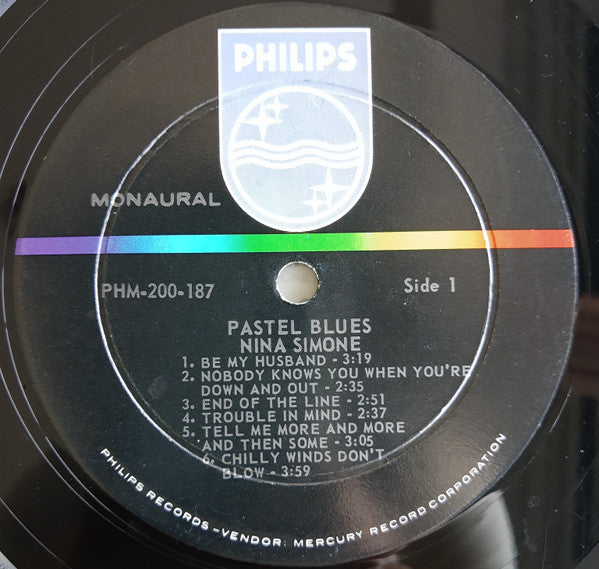 Nina Simone : Pastel Blues (LP, Album, Mono)
