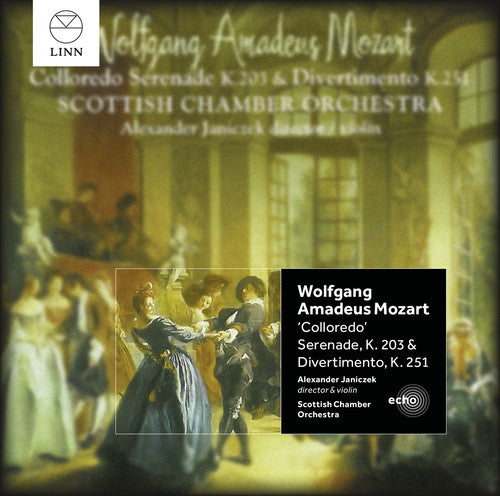the album cover for Scottish Chamber Orchestra - Mozart : Colloredo Serenade K. 203 & Divertimento K. 251