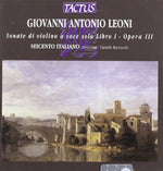 the album cover for Leoni - Sonate Di Violino a Voc