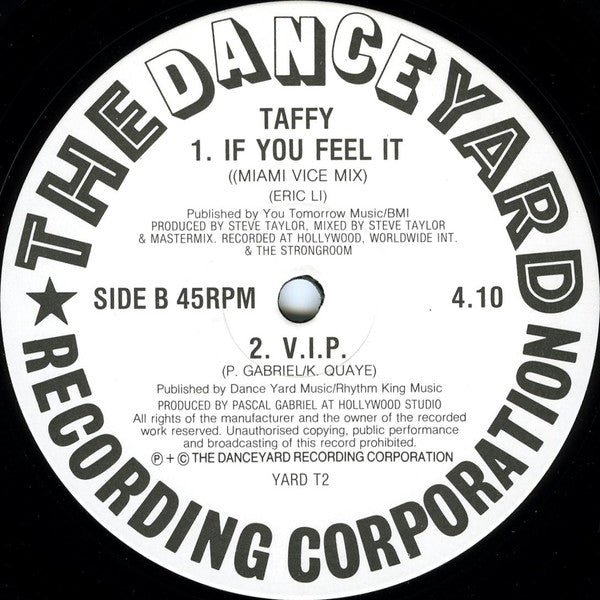 Taffy : If You Feel It (12")
