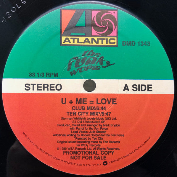 The Funky Worm* : U+Me=Love (12", Promo, SRC)