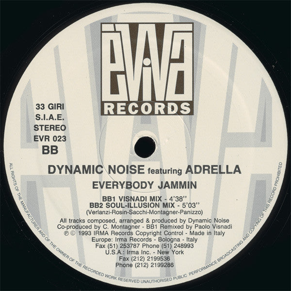 Dynamic Noise FeaturingAdrella : Everybody Jammin (The Blue Sides) (12")