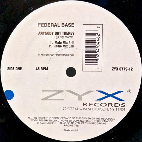 Federal Base : Anybody Out There? (12")