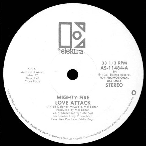 Mighty Fire : Love Attack (12", Promo)