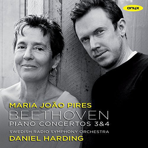 the album cover for Beethoven / Pires / Harding / Swedish Radio - Piano Cons 3 & 4