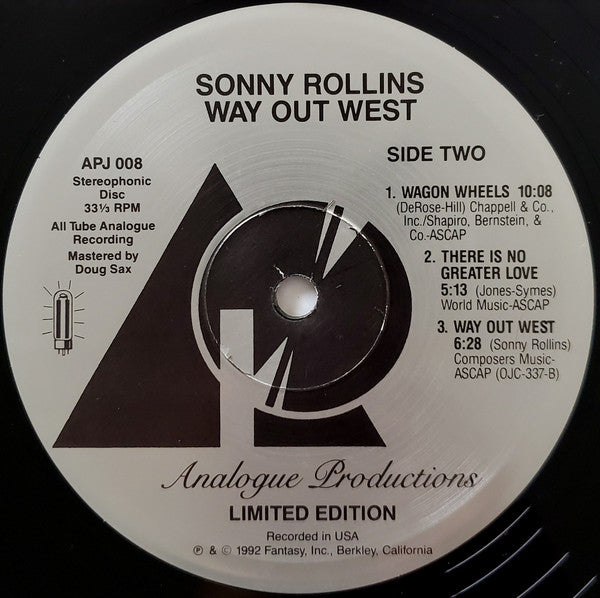 Sonny Rollins : Way Out West (LP, Album, Ltd, Num, RE, RM, 180)