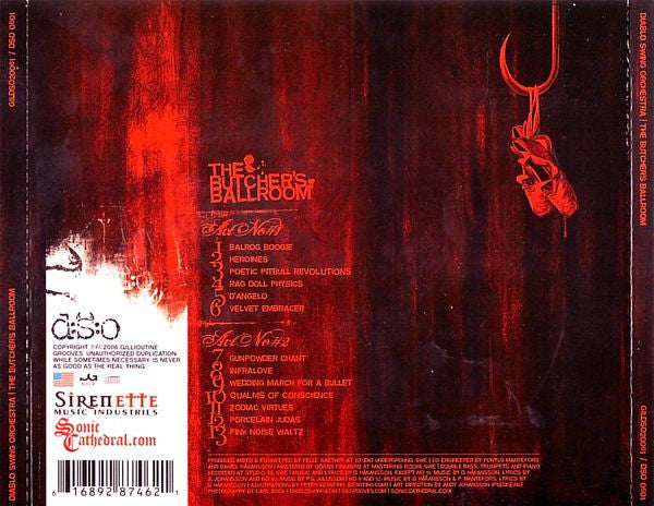 Diablo Swing Orchestra : The Butcher's Ballroom (CD, Album)