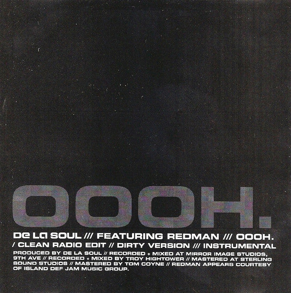 De La Soul Featuring Redman : Oooh. (CD, Single, Promo)