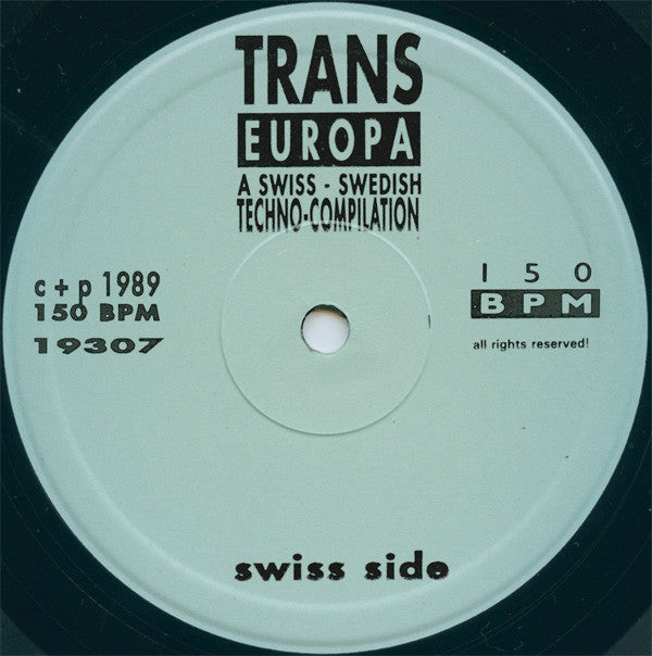 Various : Trans Europa (A Swiss - Swedish Techno-Compilation) (LP, Comp)