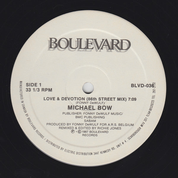 Michael Bow : Love & Devotion (12")