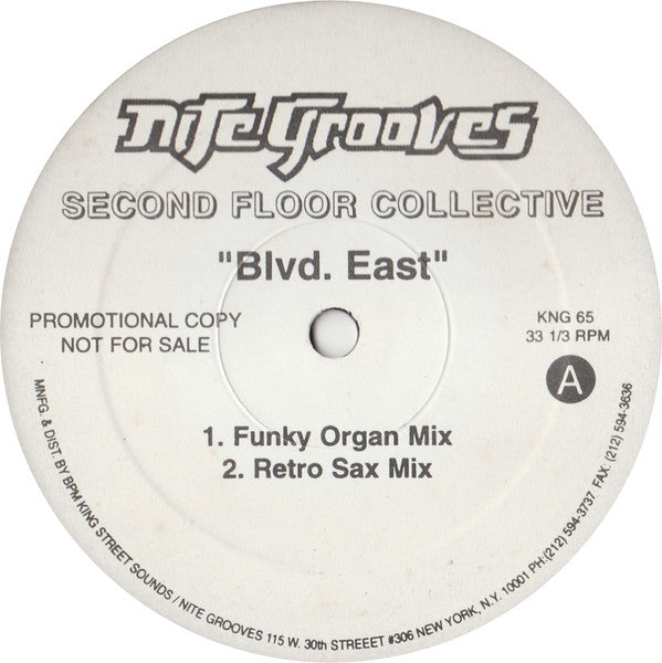 Second Floor Collective : Blvd. East (12", Single, Promo)