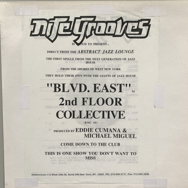 Second Floor Collective : Blvd. East (12", Single, Promo)