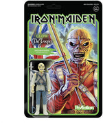 Figura de reacción de Super 7 Iron Maiden Trooper que brilla en la oscuridad