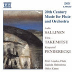 the album cover for Sallinen/Takemitsu/Penderecki - 20th Century Music for Flute & Orchestra