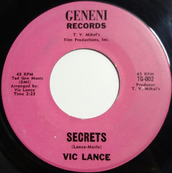 Vic Lance : I'm Coming Home (7", Single)