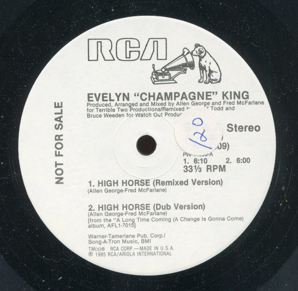 Evelyn "Champagne" King* : High Horse / Take A Chance (12", Promo)