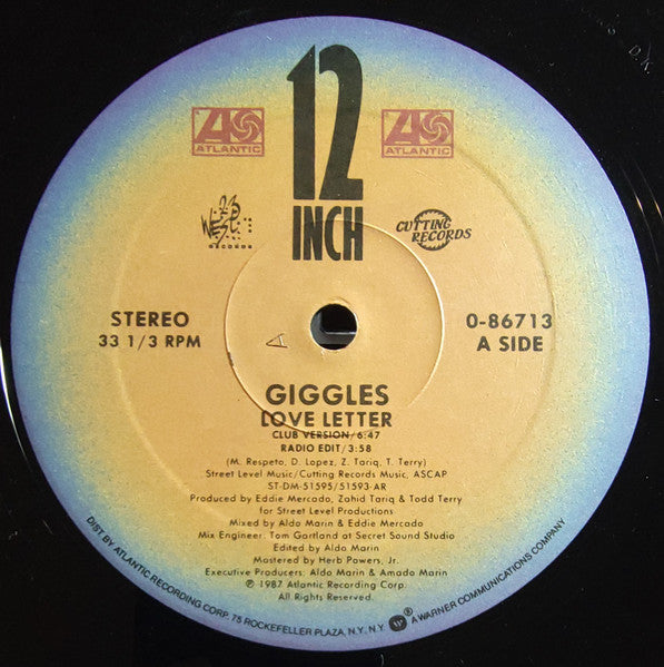 Giggles : Love Letter (12", Single, All)
