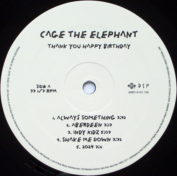 Cage The Elephant : Thank You Happy Birthday (LP, Album + 7", S/Sided)