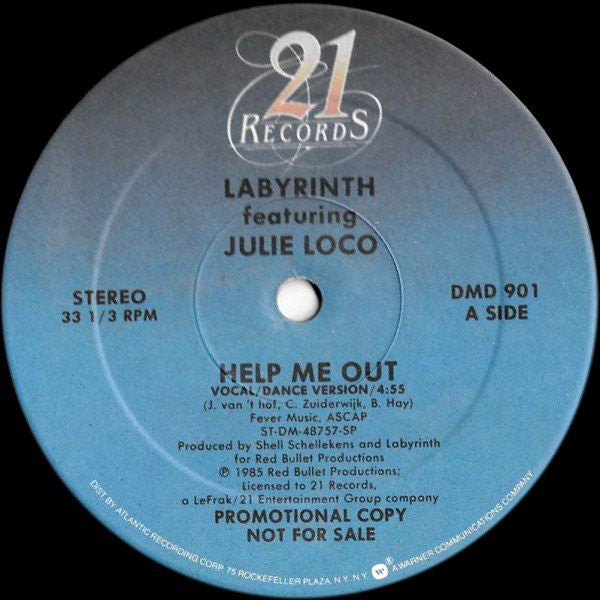 Labyrinth (4) Featuring Julie Loco* : Help Me Out (12", Maxi, Promo, Spe)