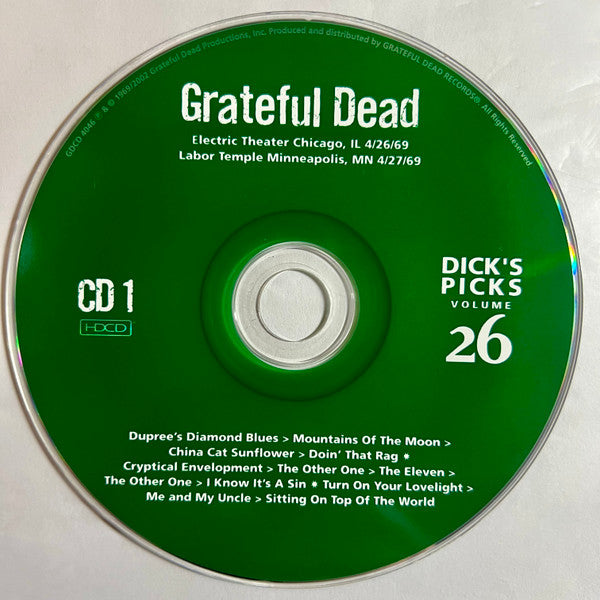 Grateful Dead* : Dick's Picks Twenty Six: Electric Theater, Chicago, IL - April 26 1969; Labor Temple, Minneapolis, MN - April 27 1969 (2xHDCD, Album)