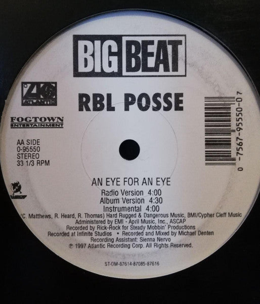 RBL Posse : More Game / An Eye For An Eye (12")